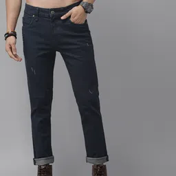 Roadster Men Blue Slim Fit Mid-Rise Low Distress Stretchable Jeans-picture-31