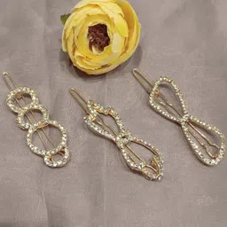 FEMMIBELLA Set of 3 Embellished Bobby Pins-image-86