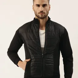 Campus Sutra Men Black Solid Bomber Jacket-picture-39