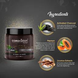 COROnation Herbal Set of 2 Activated Charcoal Face Gel Scrub 100 g each image 5