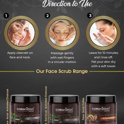 COROnation Herbal Set of 2 Activated Charcoal Face Gel Scrub 100 g each image 3