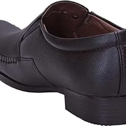 aadi Men's Black Synthetic Leather Slip On Party Formal Shoes image 3