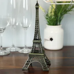 delightful decor Bronze Iron Eiffel Tower (10 Inch) Showpiece image 1