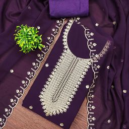 Maroosh Embroidered Silk Georgette Unstitched Dress Material-picture-18