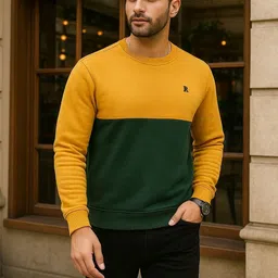 Raves Men Colourblocked Sweatshirt image 2