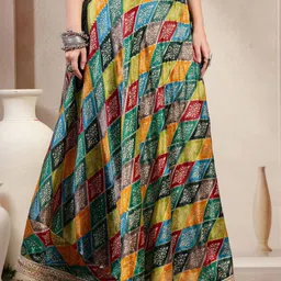 Moda Rapido Bandhani Printed Maxi Flared Skirt image 4