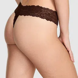 Victoria's Secret Wink Printed Lace-Trim Low Rise Thong Briefs image 4