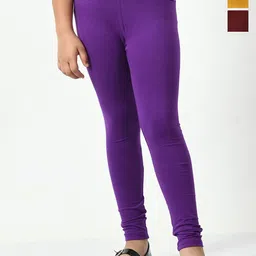KAYU Pack Of 3 Girls Churidar Length Lenggings-image-21
