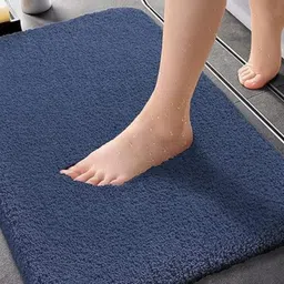 Premsons Navy Blue 400 GSM Microfibre Bath Rugs image 5