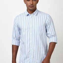 Peter England Casuals Men Slim Fit Opaque Striped Casual Shirt-picture-22