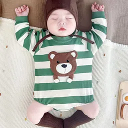 StyleCast x Revolte Boys Striped Cotton Long Sleeve Bodysuit-picture-22