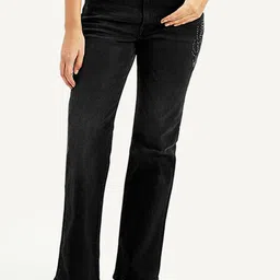 Levis Women Classic Bootcut Mid-Rise Heavy Fade Stretchable Jeans-image-43