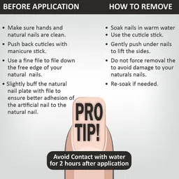 JUSTGOLD Set Of 24 Professional Obsession Press-On Nails Pre Glued Stick On Nails- Black image 4