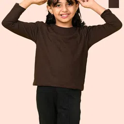 NUSYL Pack Of 2 Girls Solid Round Neck Cotton T-shirts-picture-54