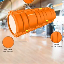 Strauss Orange-Colored Deep Tissue Massage Foam Roller image 3