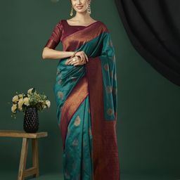 HI FI NX Woven Design Zari Pure Silk Banarasi Saree-picture-45
