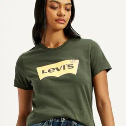 Levis Typography Printed Pure Cotton T-shirt-image-3