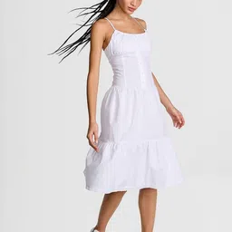 Victoria's Secret Fit & Flare Cotton Midi Dress-picture-35