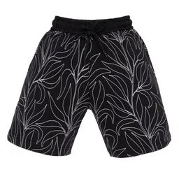 Status Quo Boys Leafy Printed Regular Fit Mid-Rise Cotton Shorts-image-79