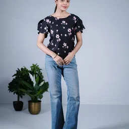 Eilaa Floral Print Crepe Maxi Dress-picture-12