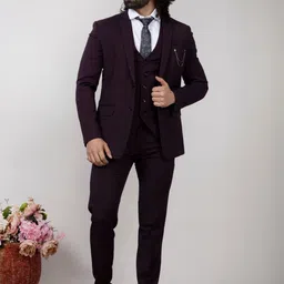 AEN FASHION Slim-Fit Single-Breasted 3-Piece Suits image 5