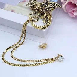 Curren Gold-Plated Zircon Studded Brooch-picture-25