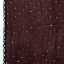 ANJANI TEXTILE Embellished Beads and Stones Tissue Saree With Blouse Piece image 2