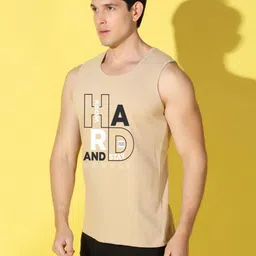 WOOSTRO Men Typography 2 Printed Cut Outs Slim Fit T-shirt image 2