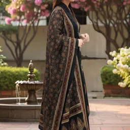 SZN Women Ethnic Motifs Printed Regular Kurta with Trousers & With Dupatta image 3