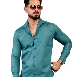 VORTEX Spread Collar Cotton Regular Fit Shirt-picture-31