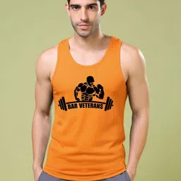 KIK33 Printed Cotton Scoop Neck Gym Vest-picture-13