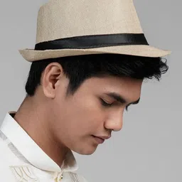 Infispace Men Beige Fedora Hat image 4