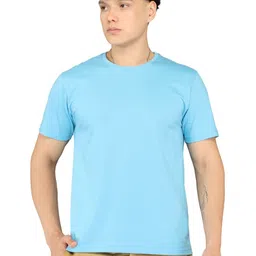 BRAWNY BATTLER Men Solid Round Neck Cotton T-shirt-picture-29