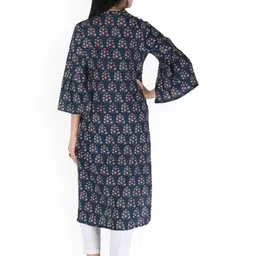 Neelokurti Women Floral Printed Bell Sleeves Kurta image 5