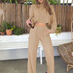 Mast & Harbour Mock Collar Neck Sweatshirt & Trousers Co-Ords-picture-31