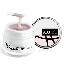 VENALISA UV Sculpture Nail Extension Hard Jelly Builder Gel - 15 ml - Tender Malt A03 (S)-picture-19