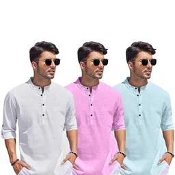 Bellstone Men Multi Cotton Solid Casual Shirts-image-95