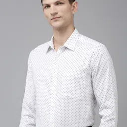 Louis Philippe Pure Cotton Slim Fit Geometric Printed Formal Shirt-picture-24