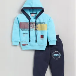 Mars Infiniti Kids Printed Round Neck Pure Cotton Sweatshirt With Joggers-image-47