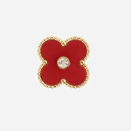 MINJI AND CO. Gold Plated Artificial Stones Studded Contemporary Studs image 5