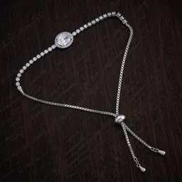 Kushal's Fashion Jewellery Cubic Zirconia Rhodium-Plated Wraparound Bracelet-picture-25
