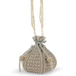 Anouk Embellished Lotus Potli image 5