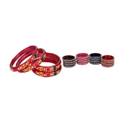 SOMIL Set Of 20 Stone-Studded Bangles-picture-26