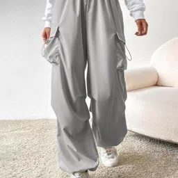 BEONWEAR Women Loose Fit High-Rise Cargo Parachute Trousers-picture-17