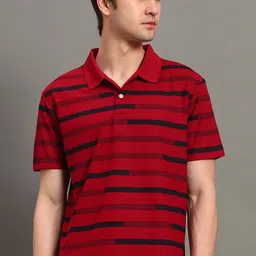 GET GOLF Men Striped Polo Collar T-shirt-picture-10