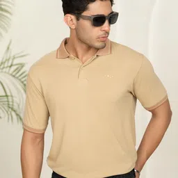 Minus One Men Solid Regular Fit Cotton T-shirt image 1