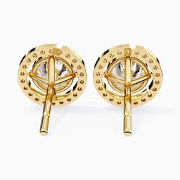 VALANOVA 14Kt Gold BIS Hallmarked Diamond Studded Studs - 1.76 g image 5