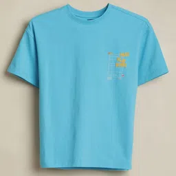 Allen Solly Junior Boys Typography Printed Round Neck Regular Fit T-shirt-image-88