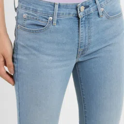levi's Women's 711 Blue Skinny Fit Mid Rise Jeans image 5