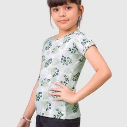 Little funky Girls Green Tshirts image 2